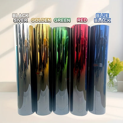 Gradient Window Tint Film Roll 19.7" x 118" Heat Resistant Shatterproof PET – Two-Tone Car Window Film Easy Apply & Remove Red Black Green