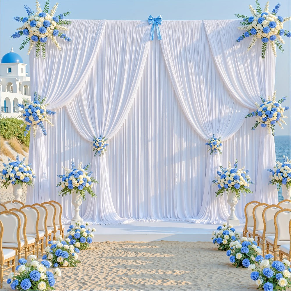 4-Pack 5x10ft Elegant Spandex Photography Backdrop | Wear-Resistant, Wrinkle-Free, Soft & Opaque Party Decoration Banners for Weddings