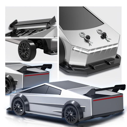 Remote Control Car, DeLorean-Style 1:24 4WD Drift Model with LED Lights, Racing Tires and Two Color Options