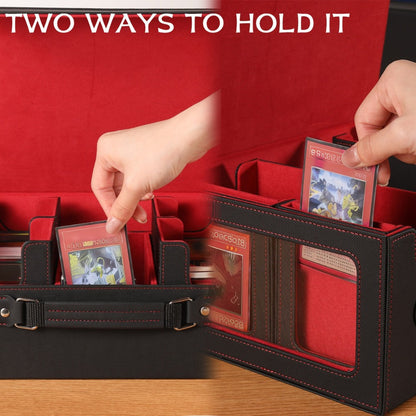 5-in-1 Card Storage Box 400+ Cards – Detachable Sports Card Organizer Display Case for Pokemon MTG Baseball Football TCG Trading Cards