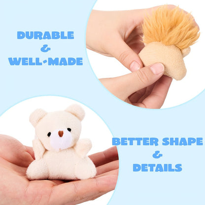 24-Piece Mini Plush Animal Keychain Set with 2.4–3.2 Inch Assorted Figures and Hanging Loops