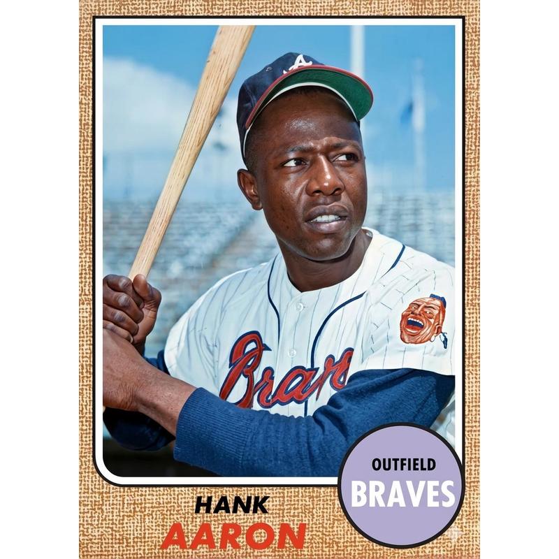 Sports Trading Cards, 1968 Topps-Labeled Baseball Mystery Display Slab with One Random Card for Collectors