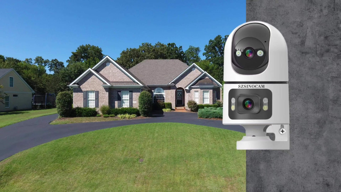 Security Camera 4K Dual-Lens Model with 2160P Video, Dual-Band WiFi, Color Night Vision and Tamper Detection