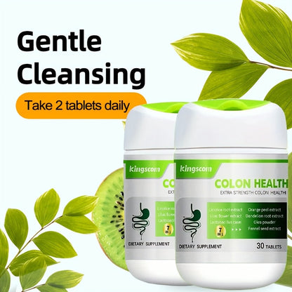 Gut Health Supplement Tablets with Licorice Root & Dandelion Root, High Fiber Herbal Formula for Digestive Wellness