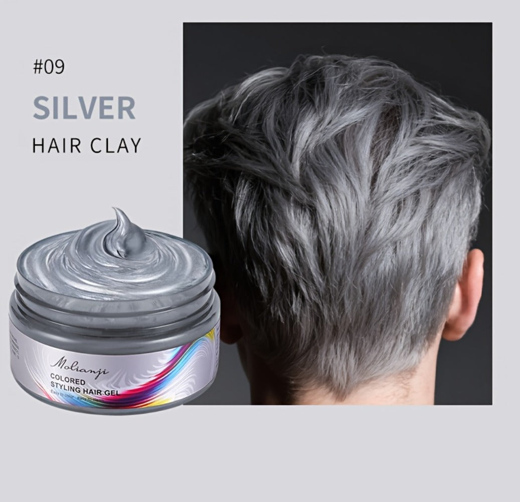 Hair Color Wax Temporary Hair Dye 3.53oz, 9 Vivid Shades, Easy Wash, Non-Damaging for Everyday Face, Beard and Body Grooming