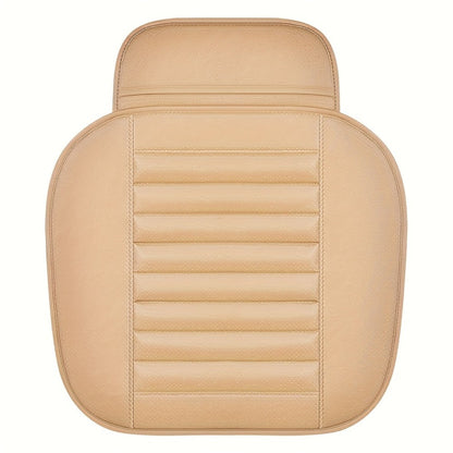 Backless Car Seat Cushion Two-Piece Front Pad Set with 52 x 50cm Size in Black, Beige or Gray