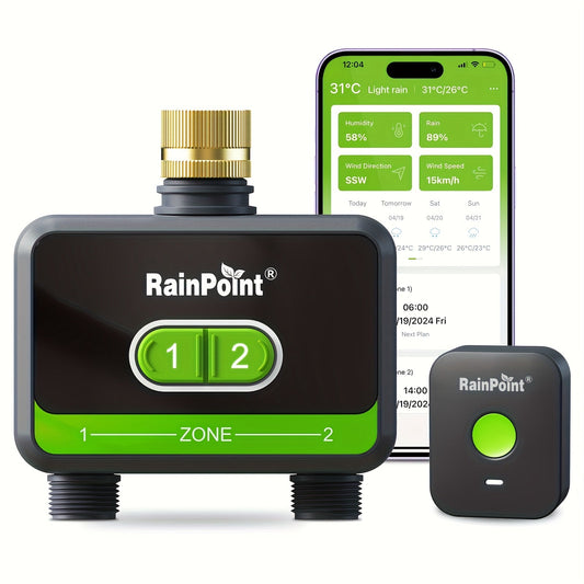 WiFi Sprinkler Timer 2 Zone Smart, App Control Garden Irrigation for Garden, Lawn and Yard Watering