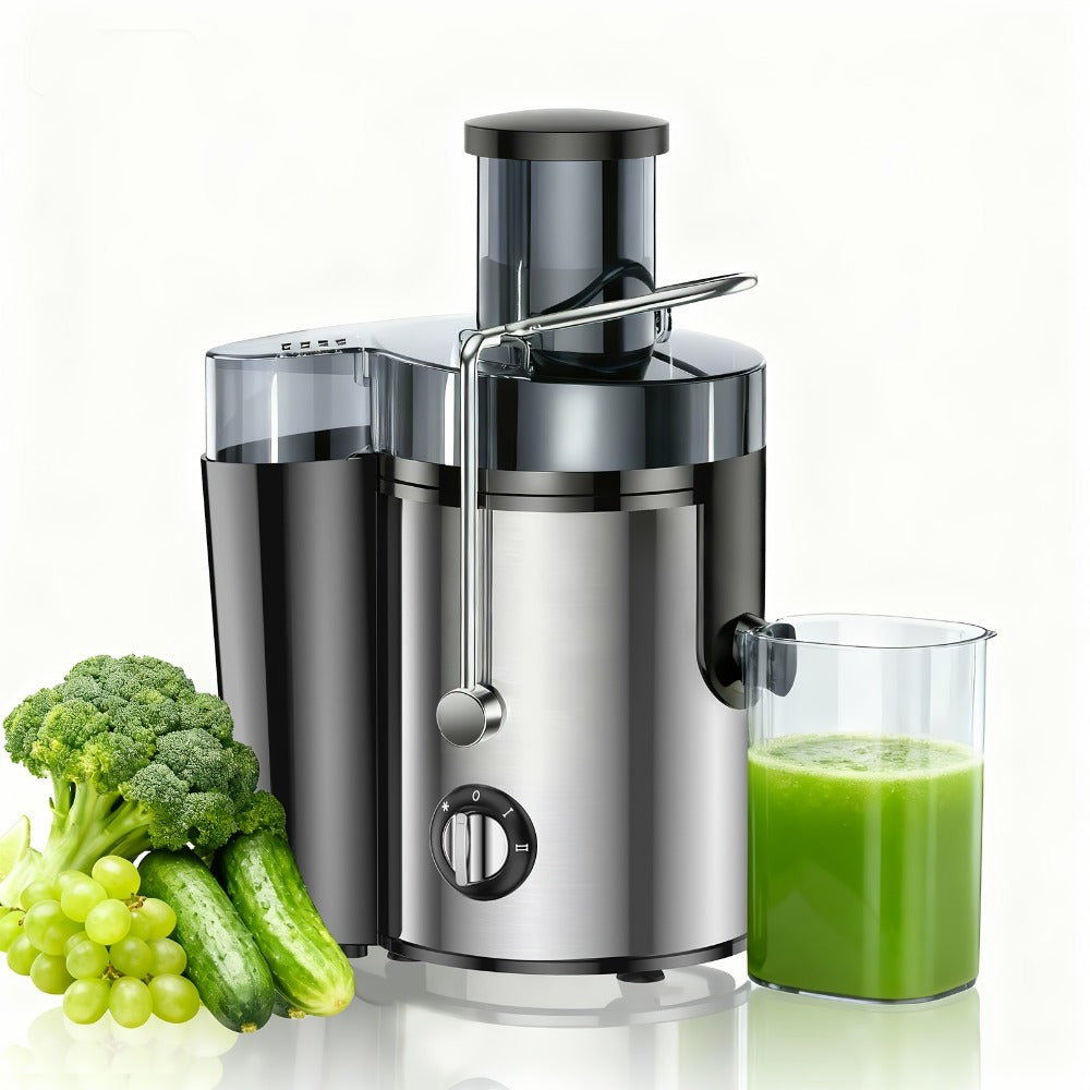 Centrifugal Juicer 600W Wide Mouth Juice Extractor - 3-Inch Feed Chute, High Juice Yield, Fast Juicing