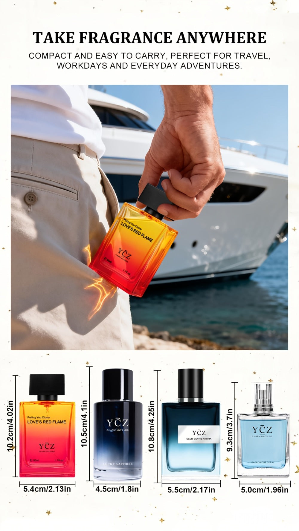 Men's Cologne & Fragrance Gift Set Options, 1.7 fl oz Woody Aromatic Spray for Daily Wear, Parties