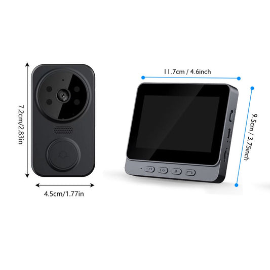 Wireless Video Doorbell Camera No WiFi No App Required 4.3-inch IPS Monitor 960P Night Vision for an Everyday Personal Care Routine