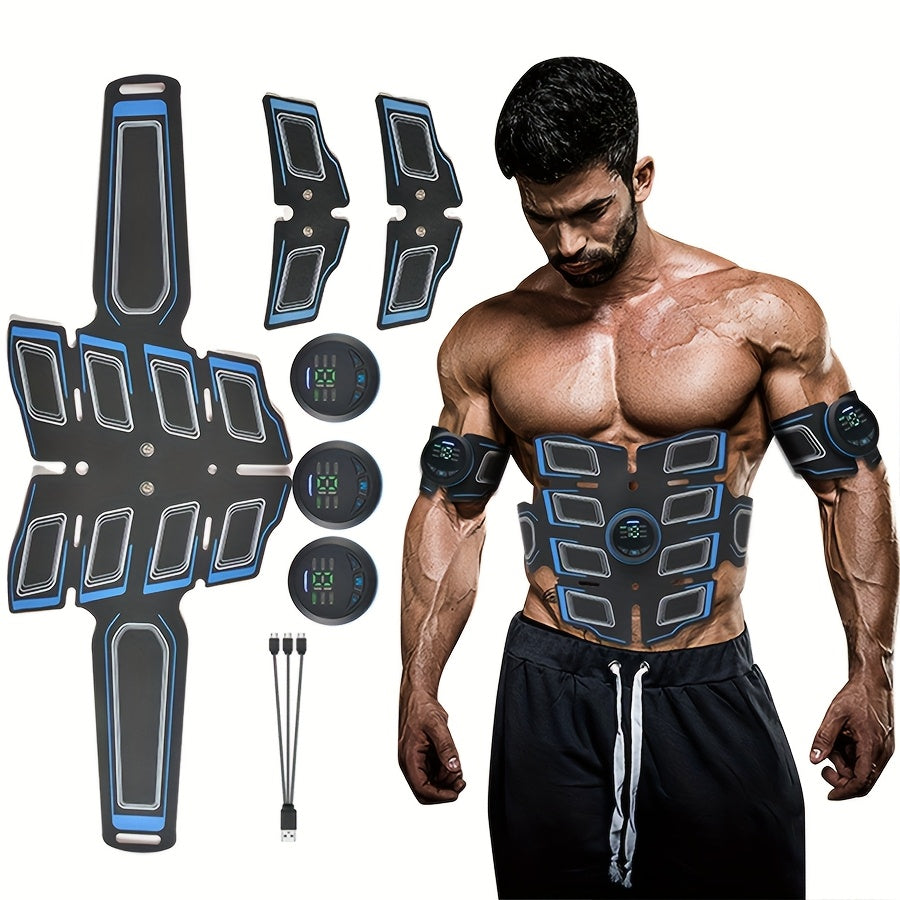 EMS Stimulator Fitness Massage Belt 6 Modes 18 Intensity Levels USB Rechargeable Low Frequency Physiotherapy for Home or Salon Spa Use