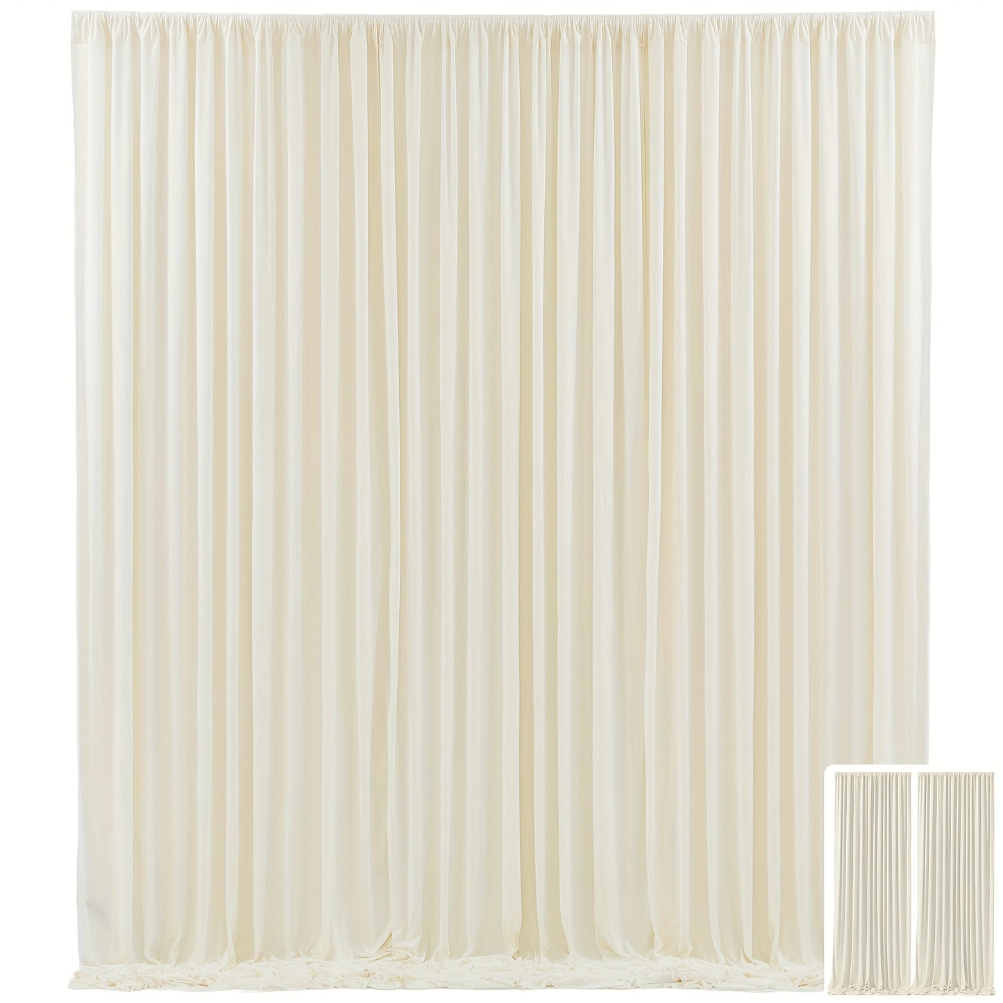 Party Backdrop Curtains 2pcs 59x118 Inch with Poles Wrinkle-Resistant Non-Transparent Fabric for an Everyday Personal Care Routine