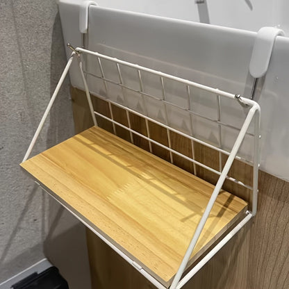 Metal Floating Wall Shelf, No Drill Wall Mounted Storage Rack for Bathroom, Living Room & Bedroom