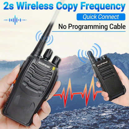 Baofeng BF-888S Walkie Talkie 2-Pack – Long Range UHF Two Way Radio, Wireless Frequency Copy, Portable Ham Radio for Hunting, Hiking