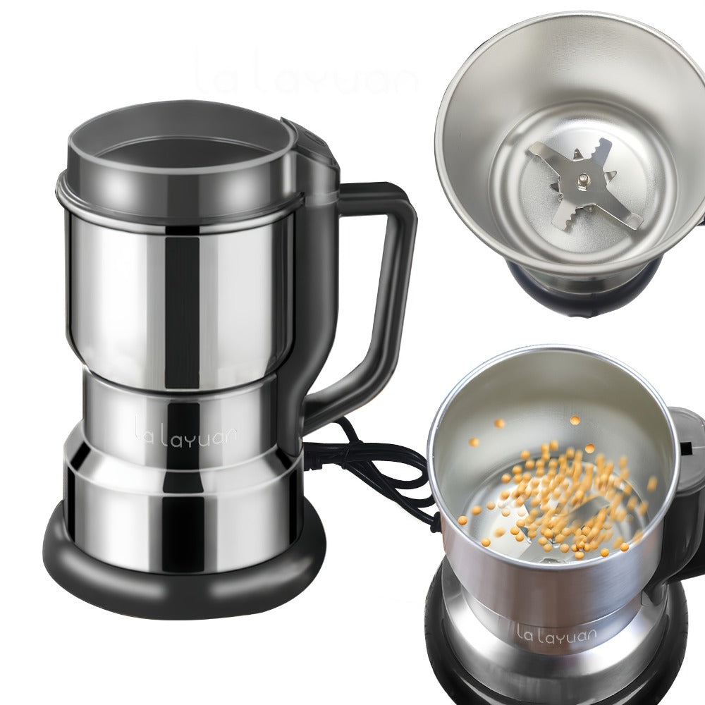 Coffee Bean Grinder 300W 8-Blade Stainless Steel 400g 14oz Large Up to 36 Cups 10-Second for Entryways, Bedrooms and Living Spaces