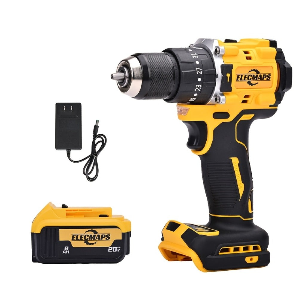 Cordless Power Tool Combo Kit for Dewalt 20V Battery - Impact Wrench 1500Nm, Brushless Drill & Screwdriver Set for Home & Construction