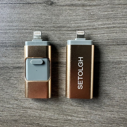 USB Flash Drive 4-in-1 USB 3.0 Multi-Port Memory Stick with 128GB or 256GB Capacity and Sliding Connector Design