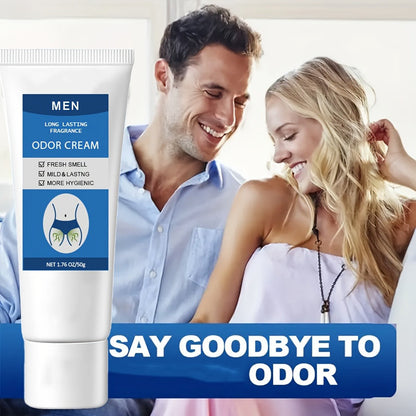 Men's Intimate Deodorant Odor Control Cream 1.76oz 50g – Long-Lasting Gentle Formula Safe for Private Parts Delicate Areas Groin Body Odor