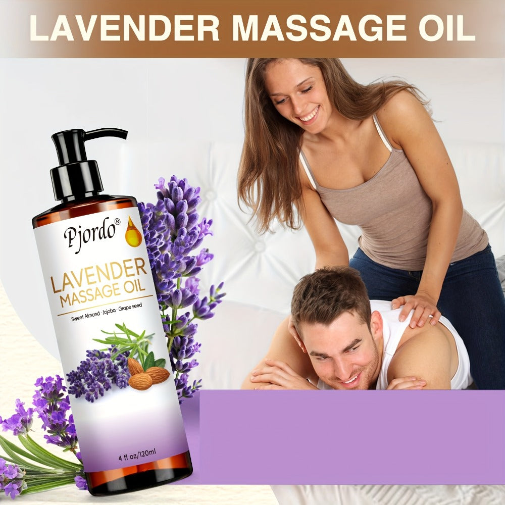 Massage Oil Set 3pcs Roller Ball, Vanilla Arnica & Lavender Essential Oils Moisturizing Body Massage Kit