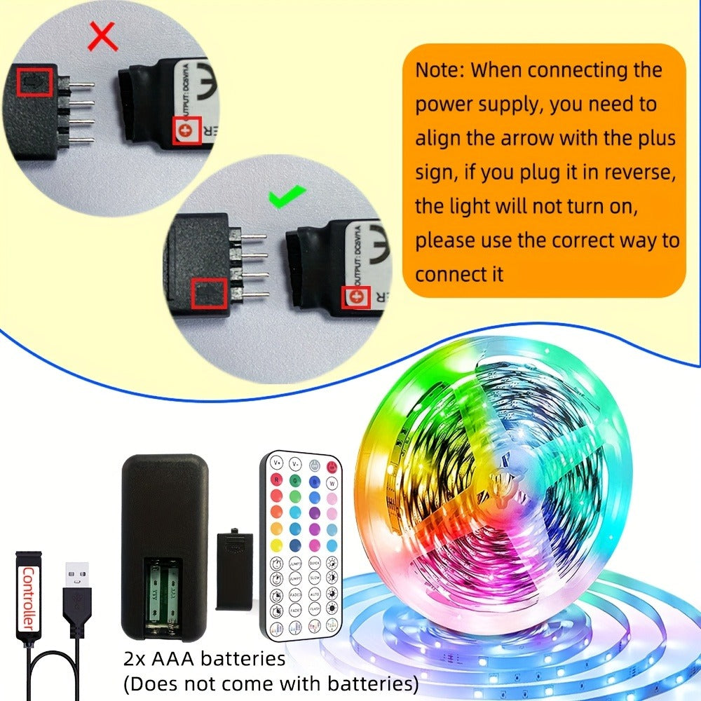 Smart RGB LED Strip Lights 10M 32FT Remote Control Color Changing Atmosphere Lights for Entryways, Bedrooms and Living Spaces