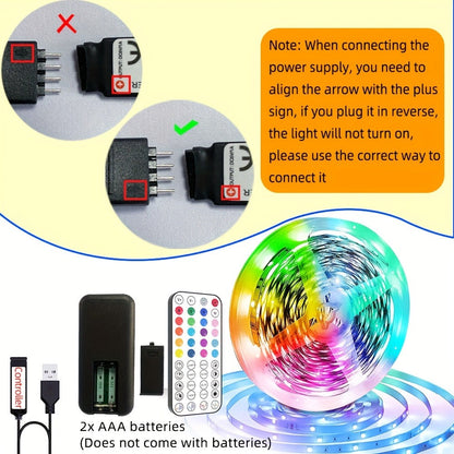 Smart RGB LED Strip Lights 10M 32FT Remote Control Color Changing Atmosphere Lights for Entryways, Bedrooms and Living Spaces