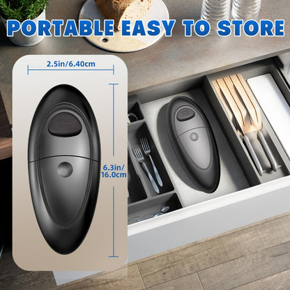 Automatic Can Opener Hands-Free | Electric Battery-Powered One-Touch Can Opener for All Can Sizes, Safe Smooth Edge