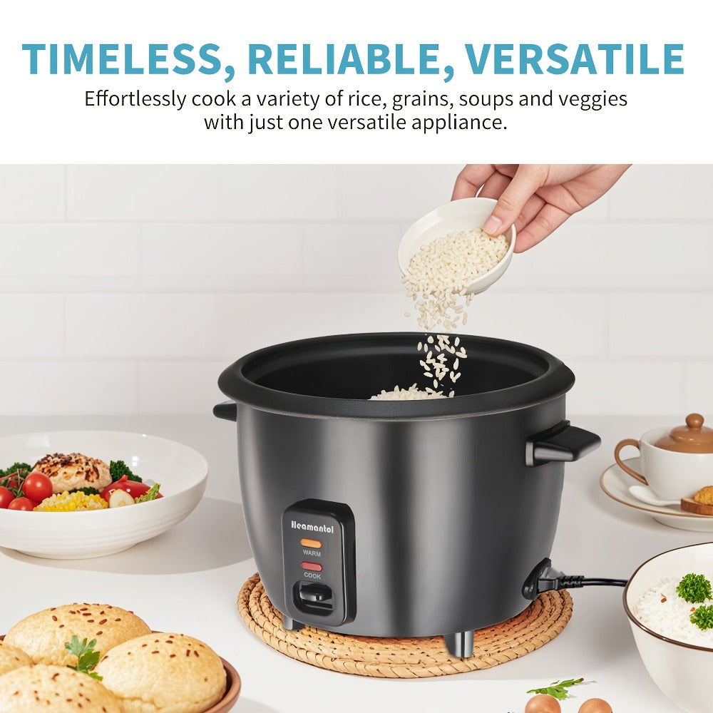 Rice Cooker & Yogurt Maker 1.5Qt, 6-Cup Non-Stick Electric Rice Cooker with Auto Keep, One-Touch
