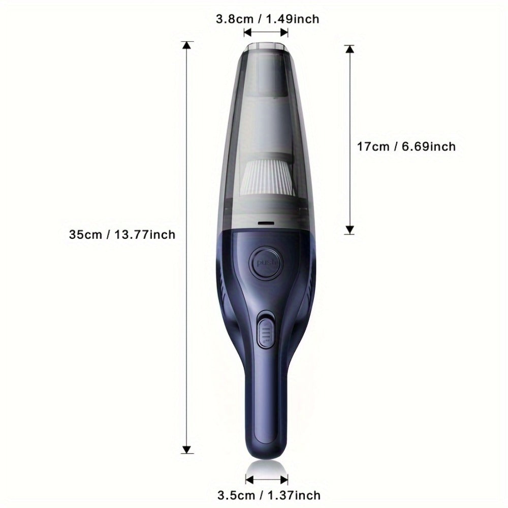 Handheld Cordless Vacuum Cleaner with Powerful Suction – Portable USB Rechargeable Mini Vacuum with Multiple Accessories for Car, Home