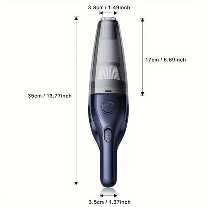 Handheld Cordless Vacuum Cleaner with Powerful Suction – Portable USB Rechargeable Mini Vacuum with Multiple Accessories for Car, Home
