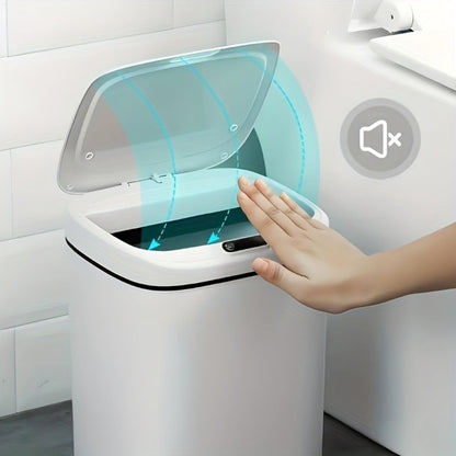 Motion-Activated Touchless Trash Can with Lid, Smart Sensor Waste Bin for Kitchen, Bathroom, Office & Home