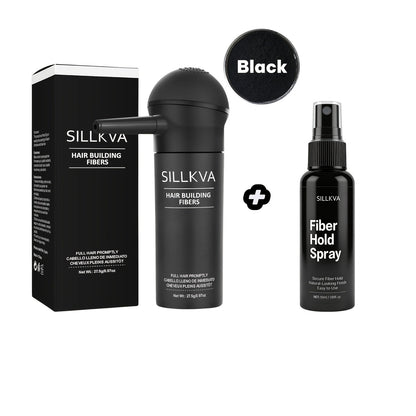 Hair Fibers Spray Applicator Kit Instant Thickness for Thinning Hair & Bald Spots SILLKVA for Makeup, Travel and Everyday Vanity Use