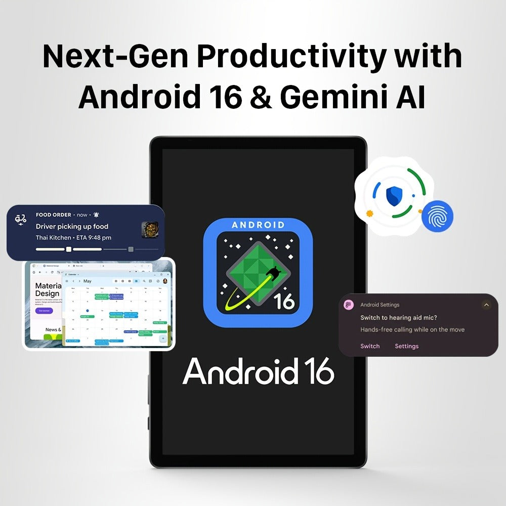 Android Tablet 11-Inch Business Model with Android 15, Octa-Core CPU, WiFi 6 and RAM or Storage Options