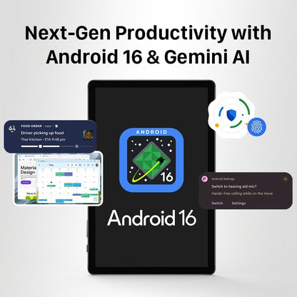 Android Tablet 11-Inch Business Model with Android 15, Octa-Core CPU, WiFi 6 and RAM or Storage Options