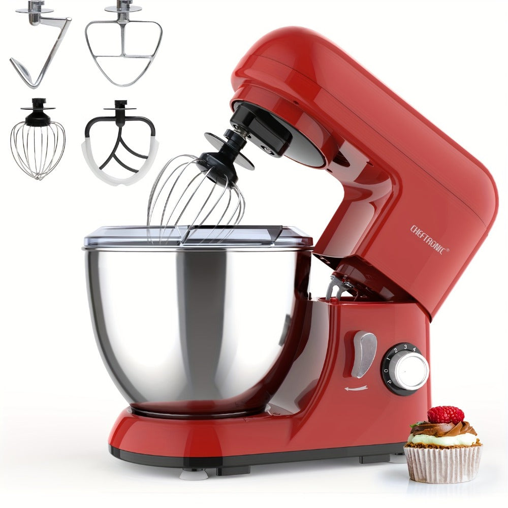Stand Mixer 4.5 Qt Tilt-Head 500W Electric Kitchen Mixer 6-Speed Multifunctional with Dough for Home Cooking, Dining and Outdoor Meals