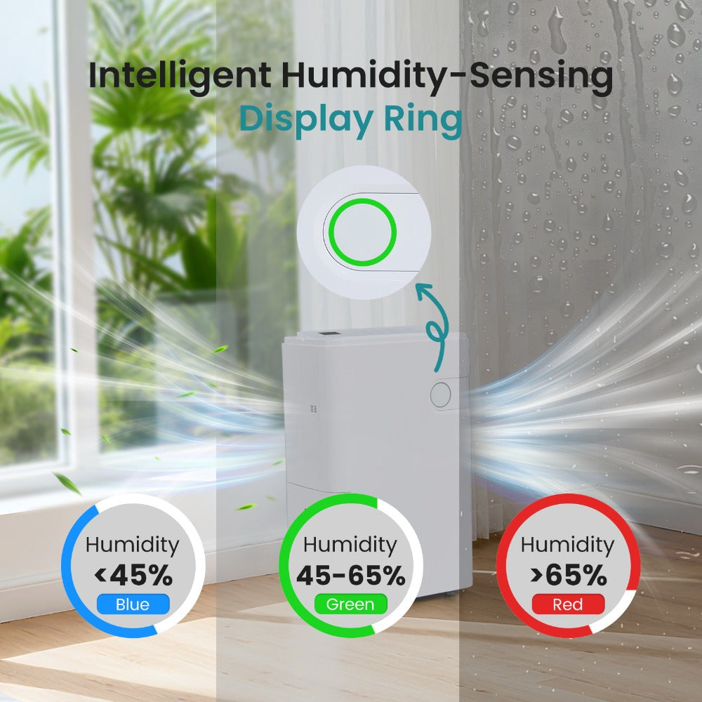 Dehumidifier for Basement 50 Pint 5500 Sq Ft with Drain Hose, Portable Home Dehumidifier for Large Room Bedroom Bathroom