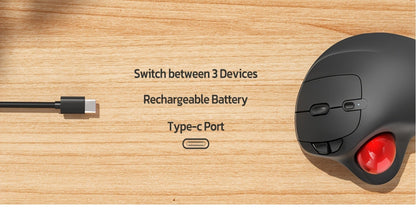 Wireless Trackball Mouse Rechargeable Thumb Control 3 Device Connection 2.4G USB Receiver for an Everyday Personal Care Routine