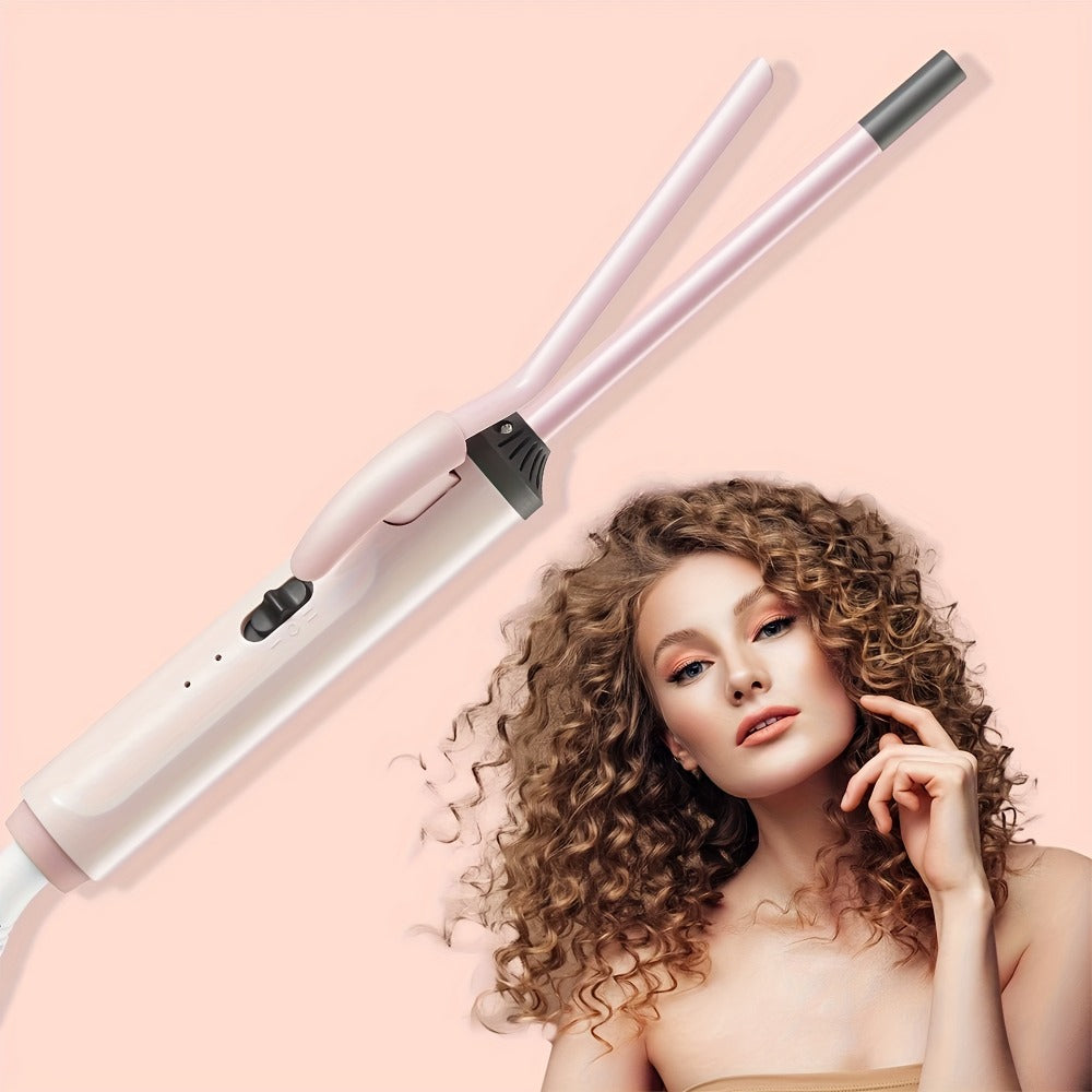 9mm Mini Curling Iron Rapid Heating for Ultra-Fine Curls Teddy Curls Water Waves & Bangs, Travel Curling Wand for Men & Women
