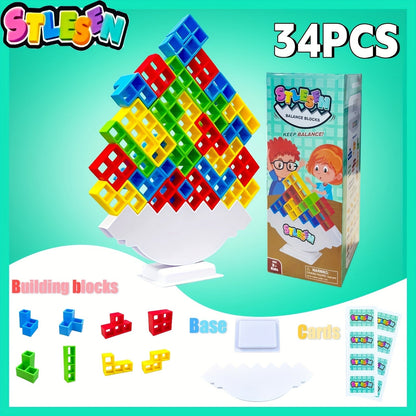 Balancing Stacking Blocks Game Set with the Listed Color, Size or Set Options for Everyday Use