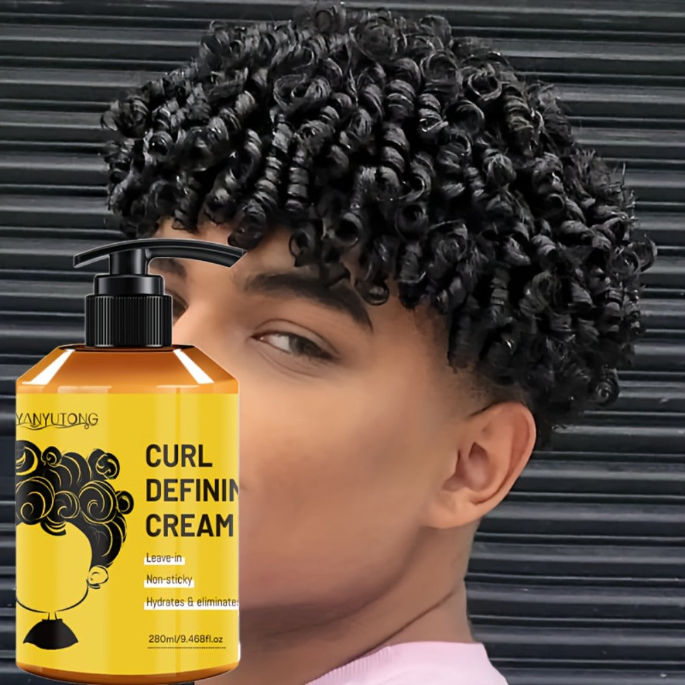 YANYULONG 280ml Curl Styling Cream with Avocado, Castor, Argan, Rosemary and Sweet Almond Oils