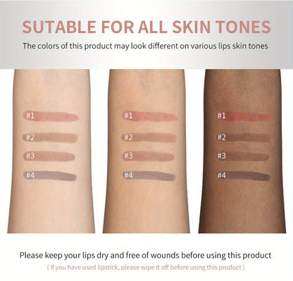 Lip Stain Pen Set 4 Colors 2-in-1 Lip Liner & Lip Tattoo – Waterproof Smudge-Proof Transfer-Resistant Matte Finish