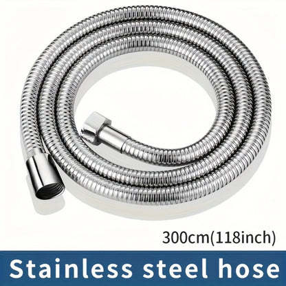 Flexible Stainless Steel Shower Hose Electroplated – Round Shape, Wall-Mounted Easy Install, for Rainfall Shower Heads & Sprayers