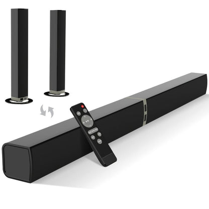 Detachable 31.5-Inch TV Soundbar with Remote, ARC, Optical and AUX Connections and Subwoofer Options