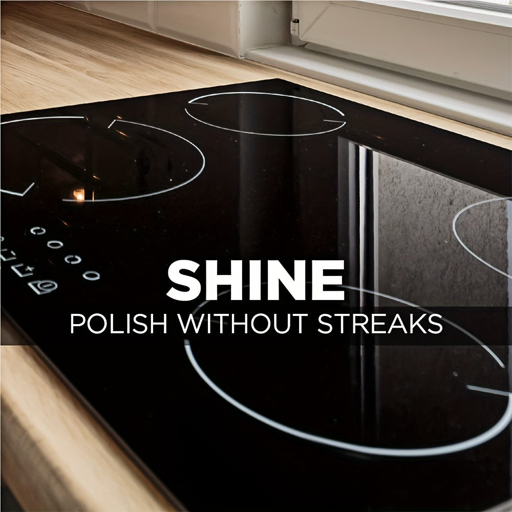 Glass Stovetop Cleaning Paste – Heavy Duty Cooktop Cleaner Cream, Removes Burnt-On Grease, Oil Stains & Food Residue from Stove Tops