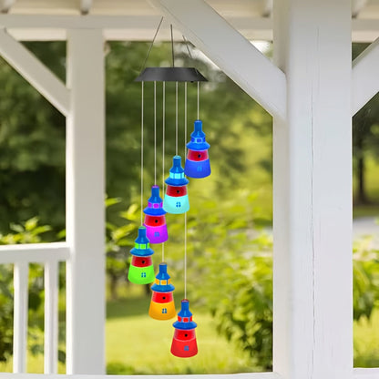 Solar Outdoor Lights RGB Color-Changing Lighthouse Hanging Lantern with Integrated Solar Panel
