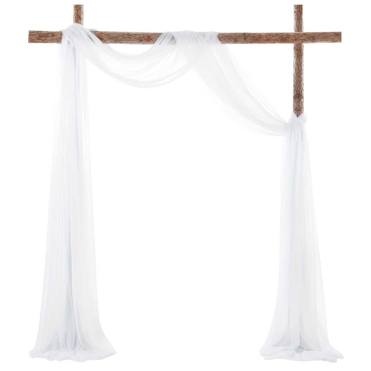 Sheer Gauze Backdrop Curtain, 31.5 x 315 Inches, in Ten Solid Colors for Draping or Hanging