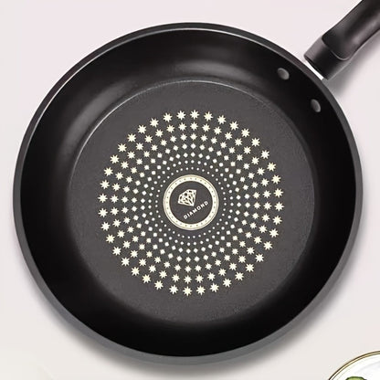 Cast Iron Frying Pan Non-Stick with Lid 9.45 Inch - Powder Coated Skillet Compatible with Induction Gas Electric Stove