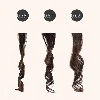 9mm Mini Curling Iron Rapid Heating for Ultra-Fine Curls Teddy Curls Water Waves & Bangs, Travel Curling Wand for Men & Women