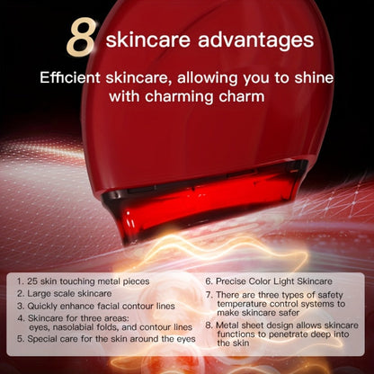 Handheld Beauty Device 3-in-1 Skincare Modes - USB Rechargeable Facial Care Tool with Color Light Therapy