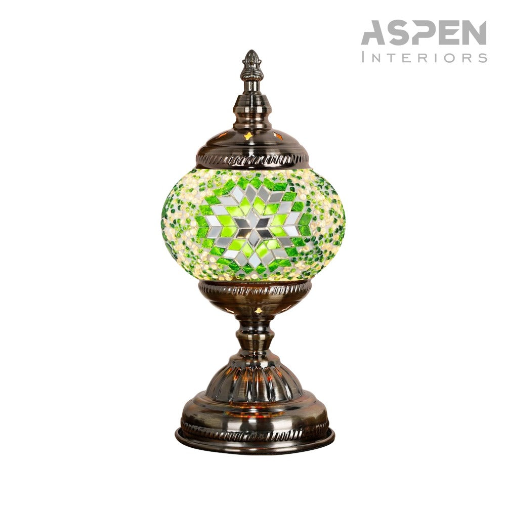 DIY Mosaic Lamp Kit Handmade Glass Table Lamp, Colorful Stained Glass Bedside Night Light with Antique Bronze Base