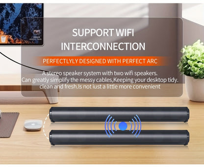 4D Surround Sound Subwoofer Speaker, Wireless & Wired, USB Plug & Play, Party Speaker for Laptop